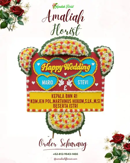 Papan Bunga Pernikahan Tebat Karai